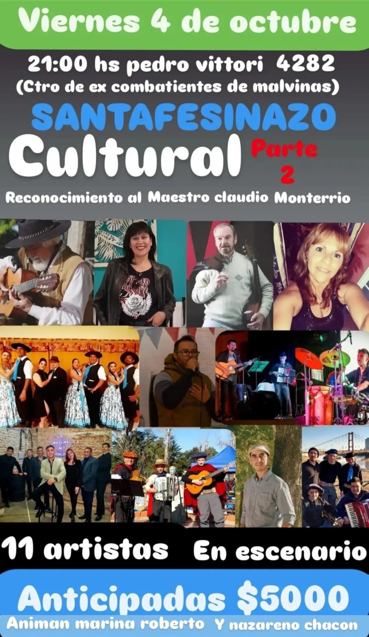 LLEGA SANTAFESINAZO CULTURAL - 4 DE OCTUBRE