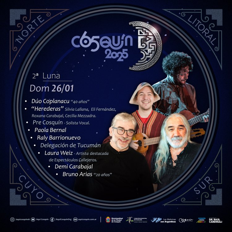 GRILLA ARTISTAS COSQUIN FOLKLORE 2025