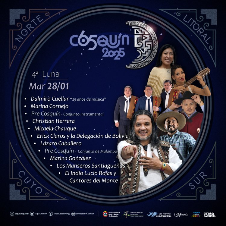 GRILLA ARTISTAS COSQUIN FOLKLORE 2025