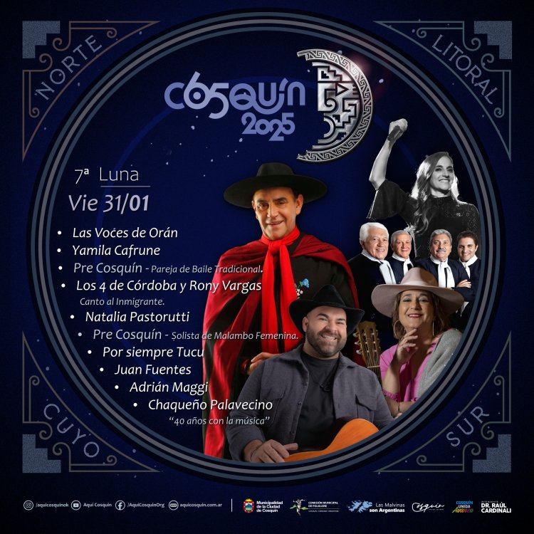 GRILLA ARTISTAS COSQUIN FOLKLORE 2025