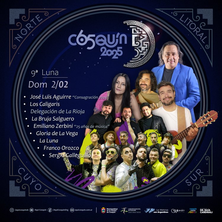 GRILLA ARTISTAS COSQUIN FOLKLORE 2025